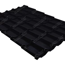 Металлочерепица классик 0,5 Velur20 RAL 9005