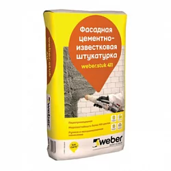 Фасадная цементно-известковая штукатурка weber.stuk 411