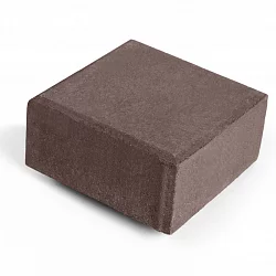 Тротуарная плитка Квадрат Нобетек 3К8ф коричневая 140х140х80 мм белый цемент с полным прокр.